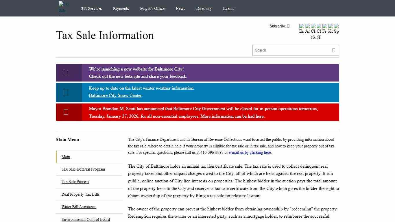 Tax Sale Information